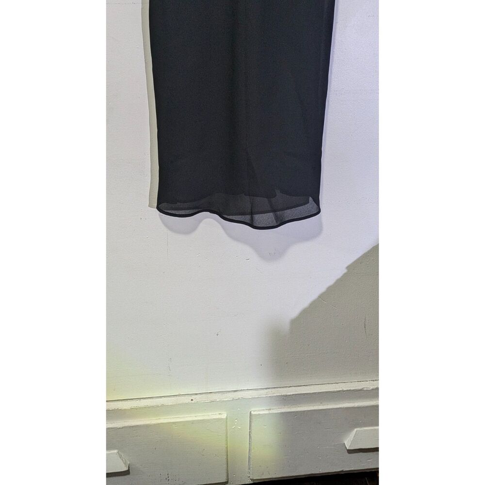Shear Black Cover Up Split Sleeve Slip On Dress sz. M - Picture 5 of 5